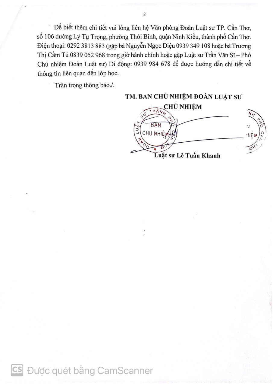 thông báo chi tiết